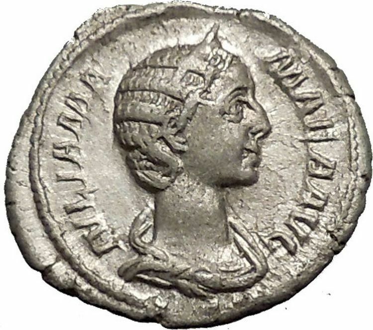 JULIA MAMAEA Severus Alexander Wife VESTA PALLADIUM Silver Roman Coin i52123