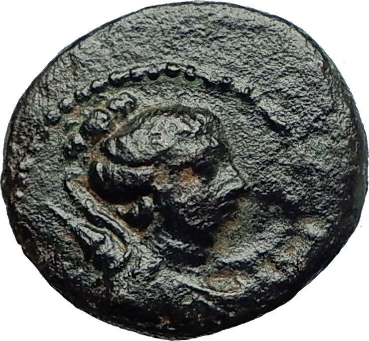 KYME in AEOLIS Genuine 100BC Authentic Ancient Greek Coin ARTEMIS & VASE i71262