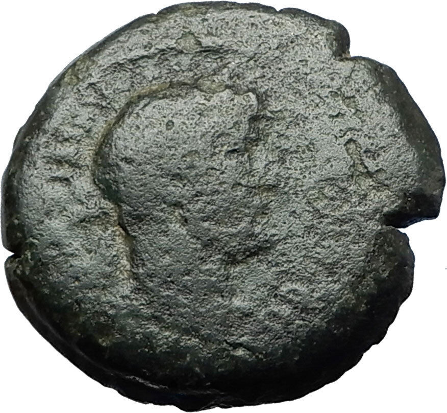 HADRIAN Authentic Ancient 136AD Alexandria Egypt Obol Roman Coin KALATHOS i71241