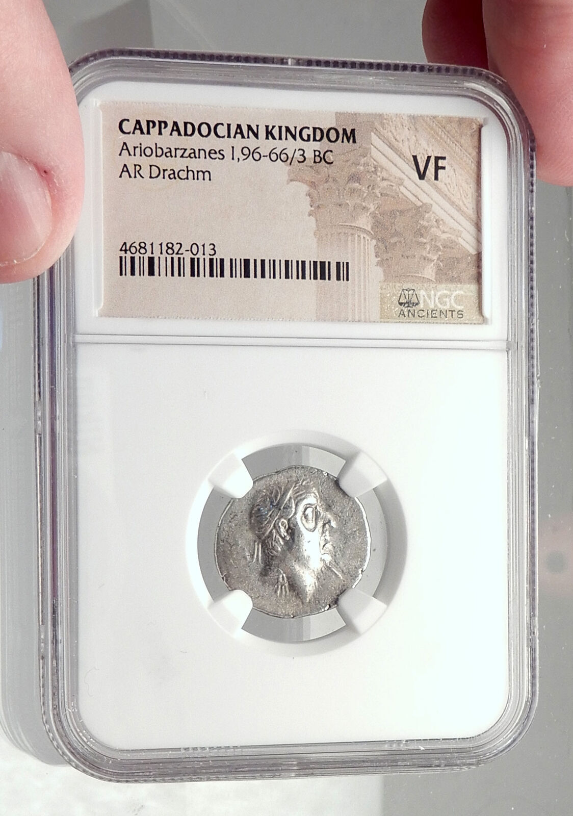 Ariobarzanes I Philoromaios Cappadocia Kingdom 85BC Silver Greek Coin NGC i72830