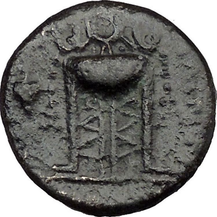 Philippi 357BC Ancient Greek Coin Tripod of Apollo & HERCULES Grapes i37419