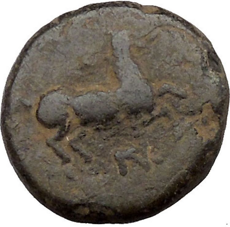 Maroneia in Thrace 400BC Original Ancient Greek Coin Horse Vine Grapes i37002