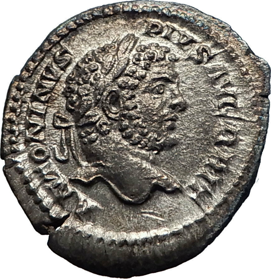 CARACALLA 212AD Silver Authentic Ancient Roman Coin ANNONA Prosperity i73241