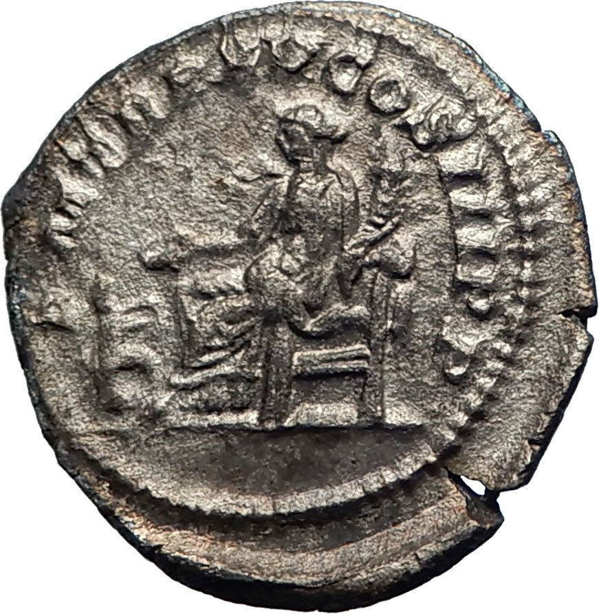 CARACALLA 212AD Silver Authentic Ancient Roman Coin ANNONA Prosperity i73241