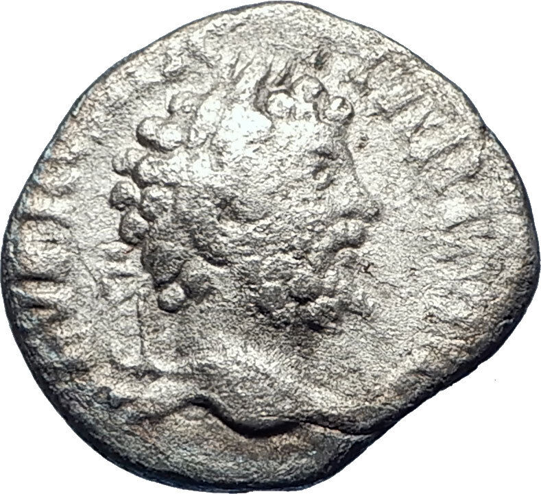 SEPTIMIUS SEVERUS Sacrificing 200AD Rome Silver Ancient Roman Coin i73273