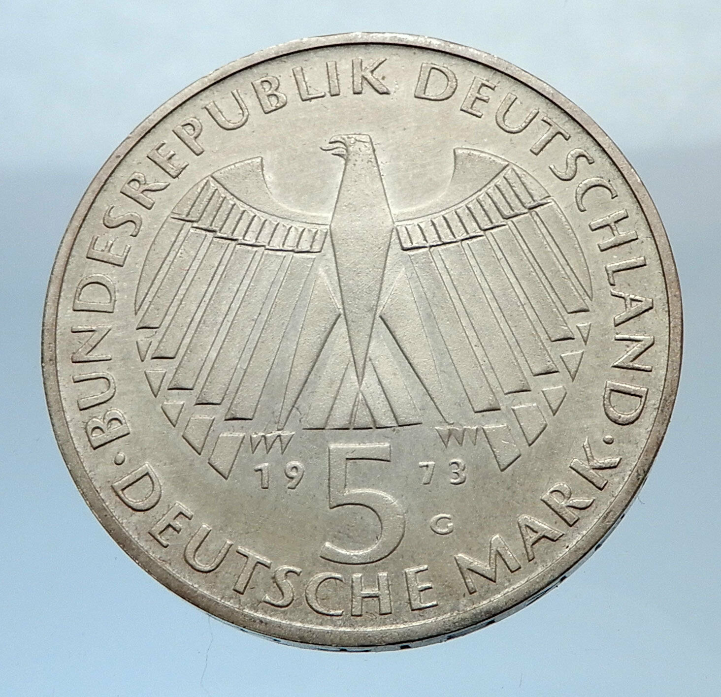 1973 GERMANY Proof Silver 5 Mark German Coin FRANFURT PARLIAMENT BUILDING i71931