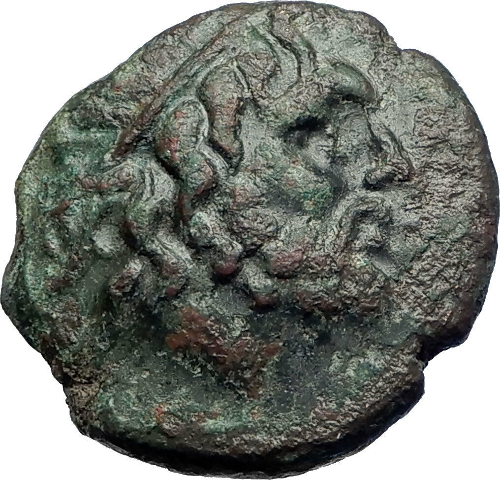 MACEDONIA Ancient Greek Province UNDER Roman Control RARE Coin POSEIDON i73707