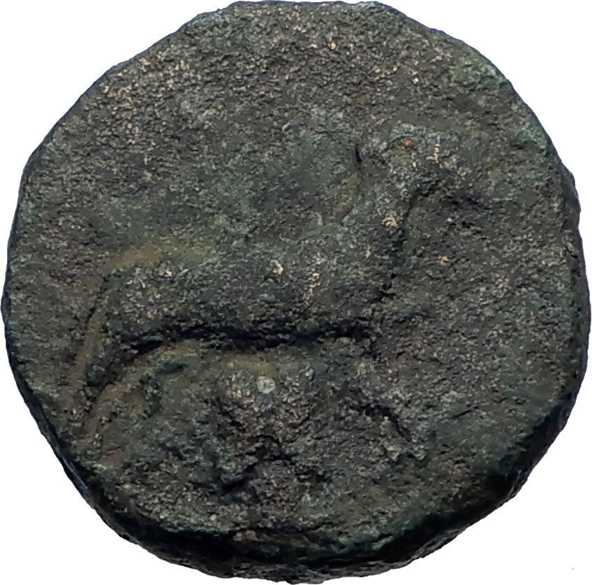 PANORMOS SICILY Roman Protectorate 190BC Ram Janus Eagle Greek Coin i73759