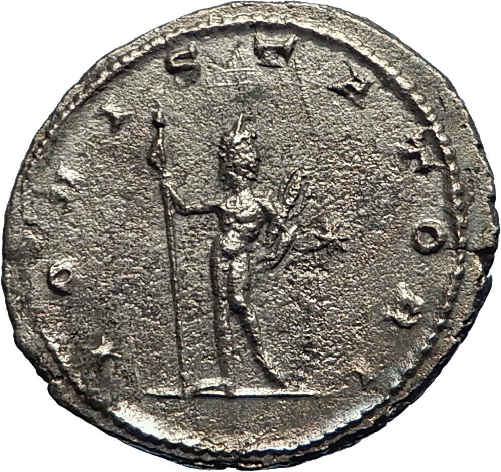 GALLIENUS 263AD son of Valerian I Silver Ancient Roman Coin Jupiter Zeus i74188