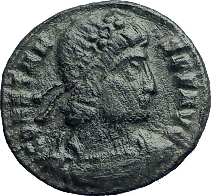 CONSTANS Authentic Ancient 347AD Victory CHI-RHO CHRISTIAN SYM Roman Coin i74212