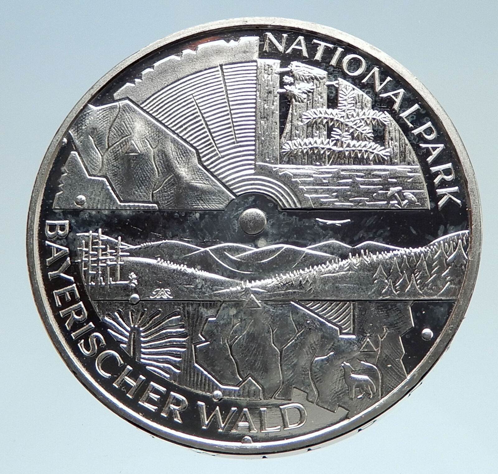 2005 GERMANY Bavarian National Park Genuine Silver German 10 Euro Coin i75133