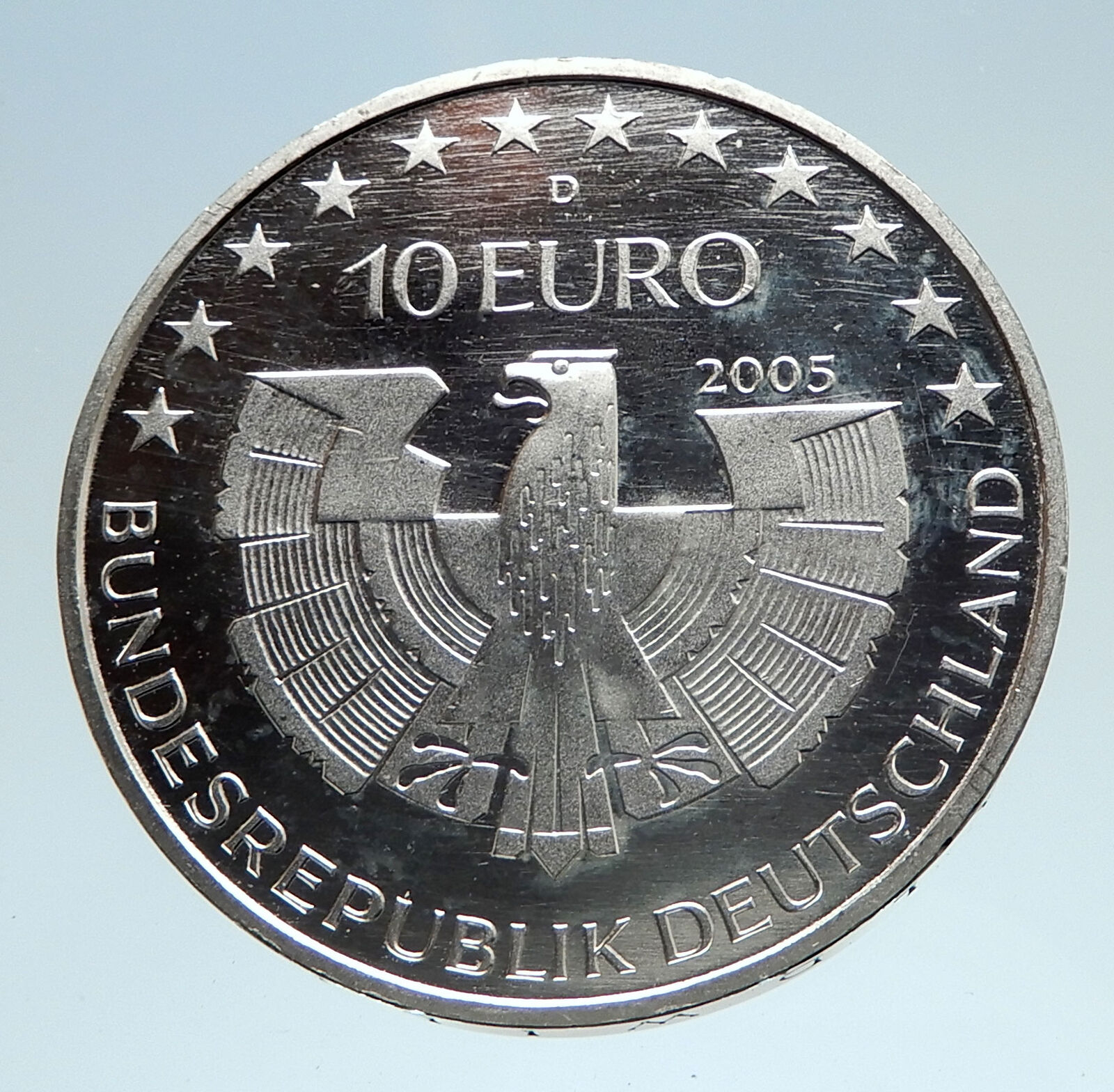 2005 GERMANY Bavarian National Park Genuine Silver German 10 Euro Coin i75133