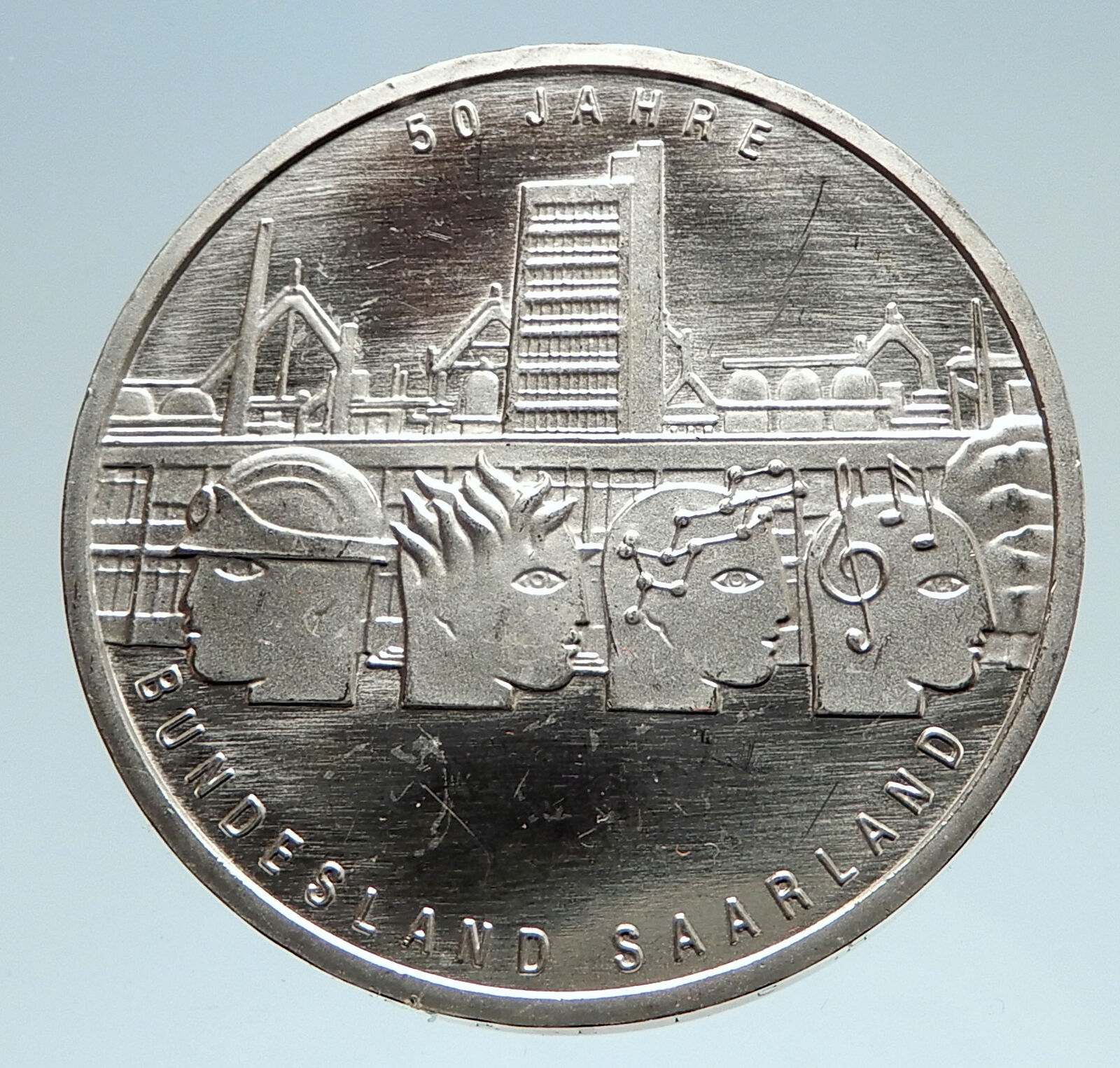 2007 GERMANY Saarland 50Yrs Rule Genuine Proof Silver German 10 Euro Coin i75137