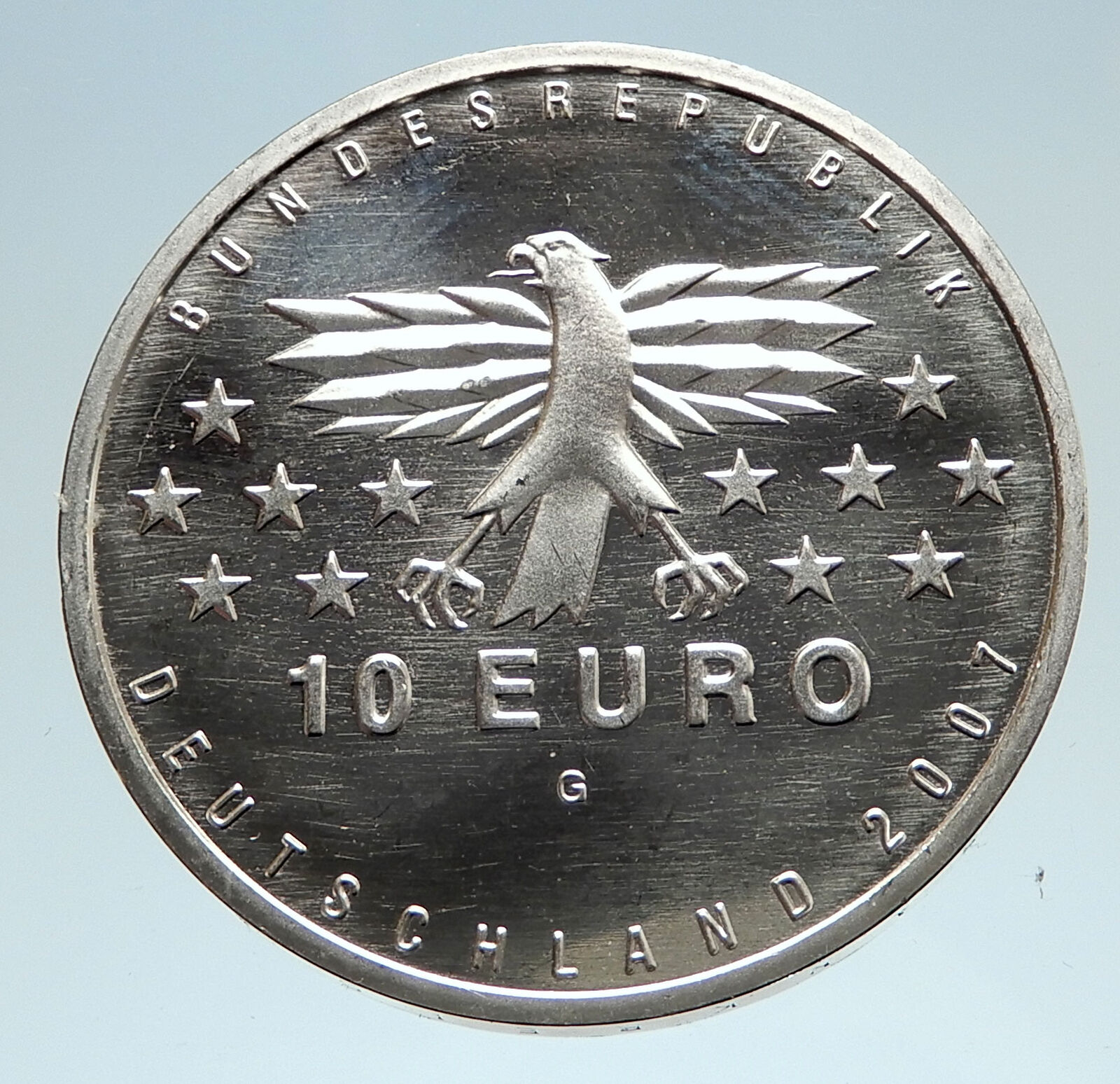 2007 GERMANY Saarland 50Yrs Rule Genuine Proof Silver German 10 Euro Coin i75137