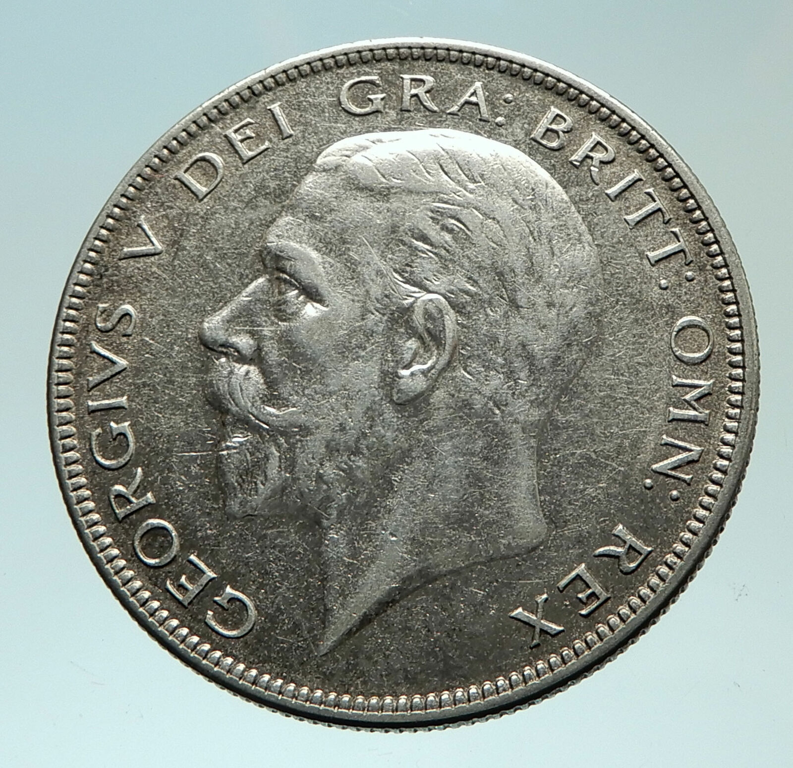 1928 Great Britain United Kingdom UK King GEORGE V Silver Half Crown Coin i75980