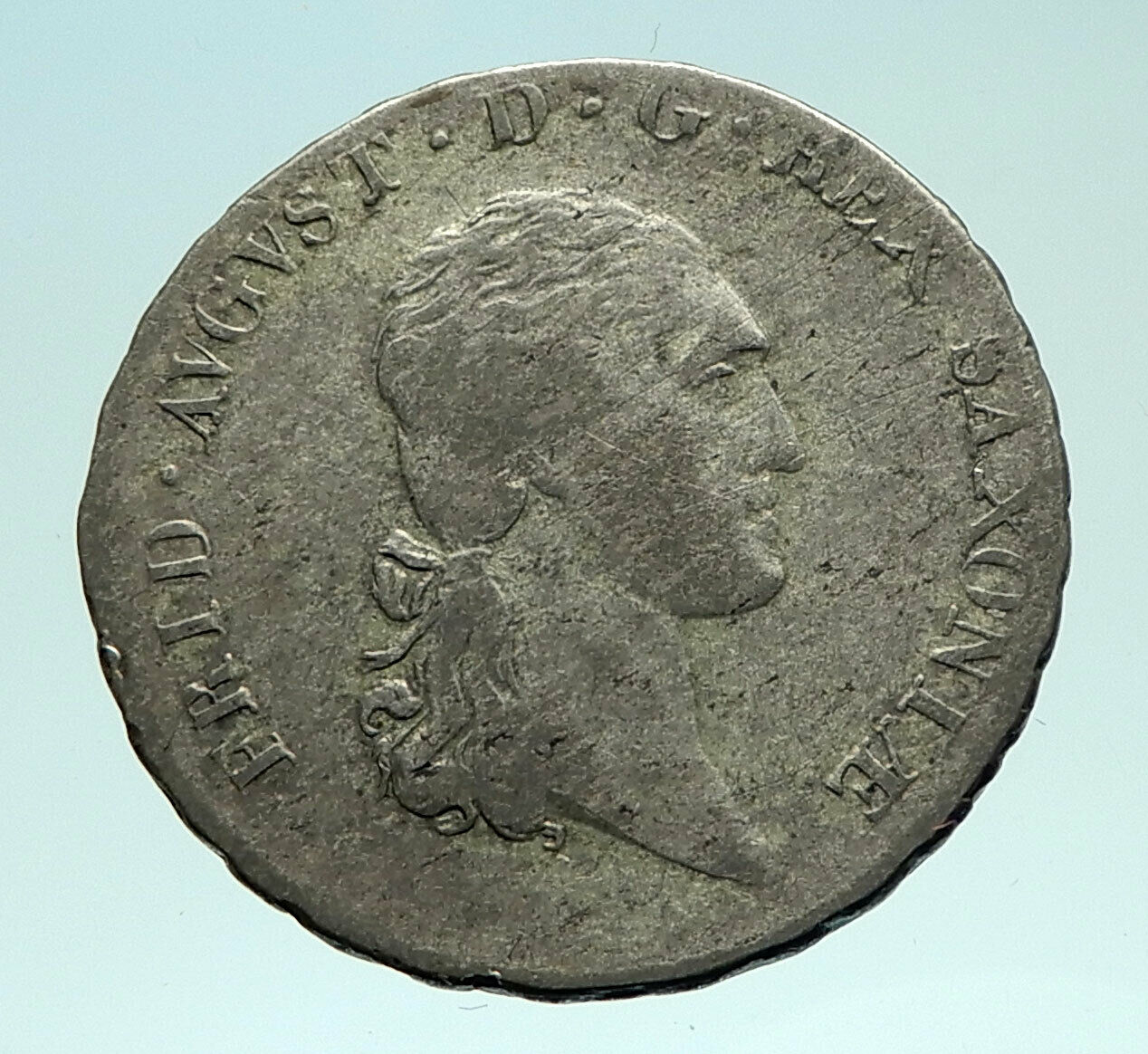1809 GERMANY German States SAXONY KINGDOM Frederick Augustus Silver Coin i76026