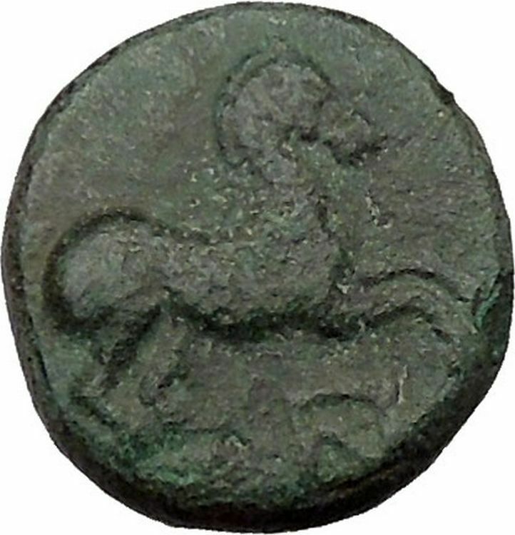 Maroneia in Thrace 400BC Original Ancient Greek Coin Horse Vine Grapes i37003