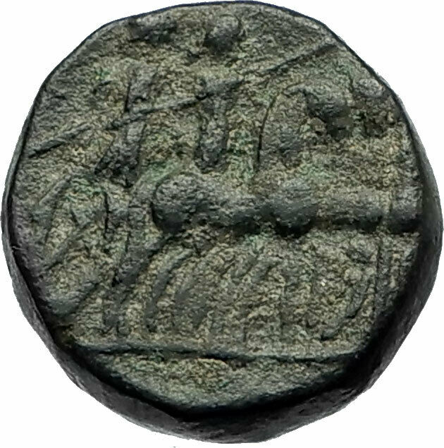 KYME in AEOLIS 200BC Artemis Amazon Apollo Chariot Ancient Greek Coin i77124