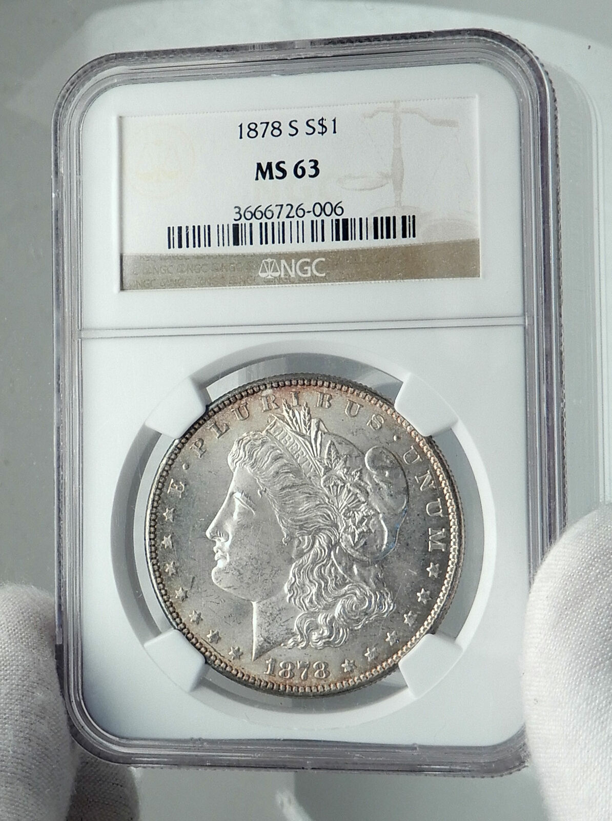 1878 UNITED STATES of America SILVER Morgan US Dollar Coin EAGLE NGC MS i78872