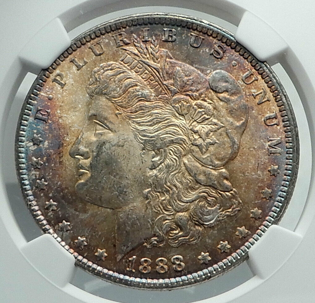 1888 UNITED STATES of America SILVER Morgan US Dollar Coin EAGLE NGC MS i78875