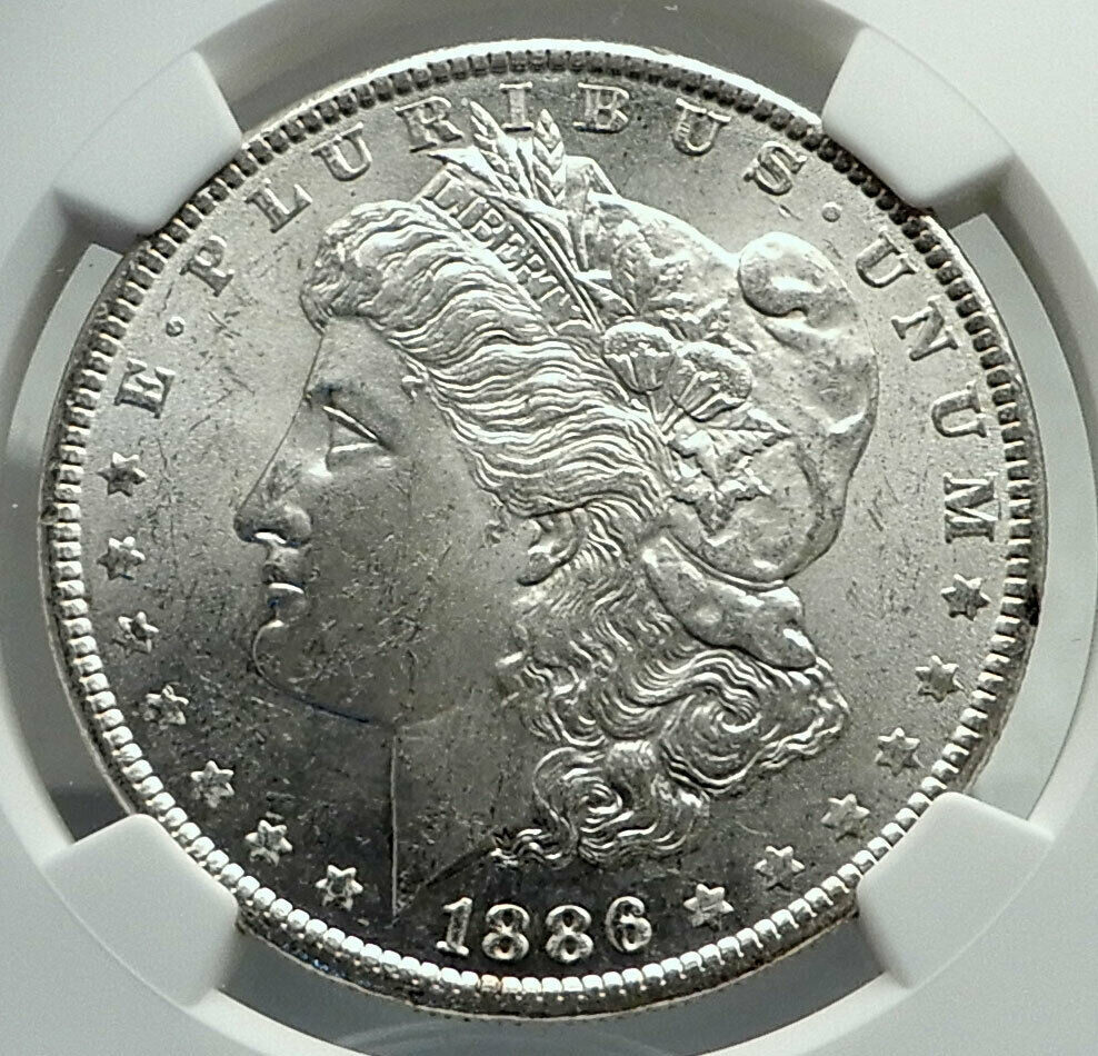 1886 UNITED STATES of America SILVER Morgan US Dollar Coin EAGLE NGC MS i79828
