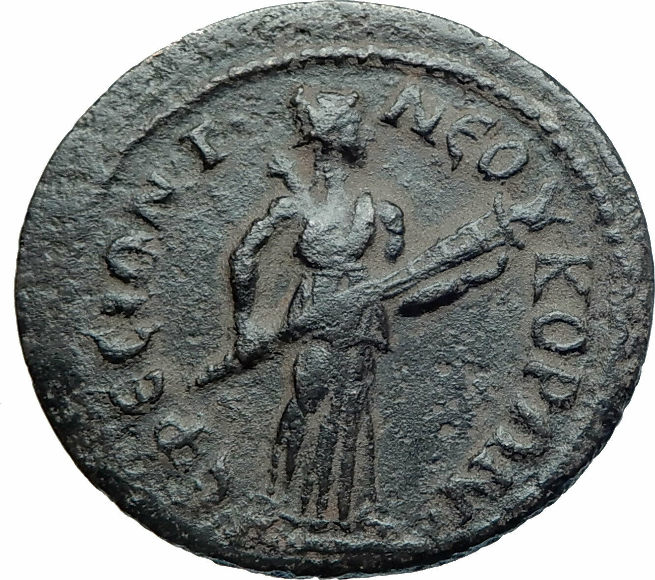 VALERIAN I Ancient EPHESUS IONIA Roman Coin w ARTEMIS as DIANA LUCIFERA i78474