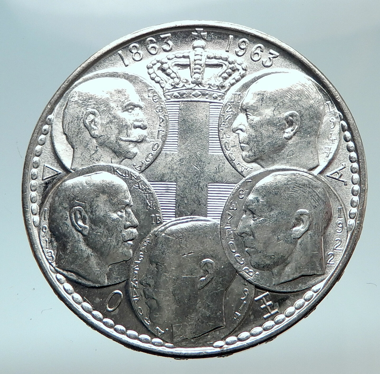 1963 GREECE w PAUL GEORGE I &II ALEXANDER CONSTANTINE Antique Silver Coin i80826