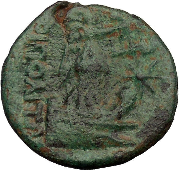 TRIPOLIS in PHOENICIA Tyche Nike Ship 1stCenBC Rare Ancient Greek Coin i37716