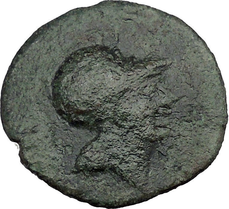 SYRACUSE in SICILYafter 212BC Nike Sacrifices Bull Athena Cult Greek Coin i37408