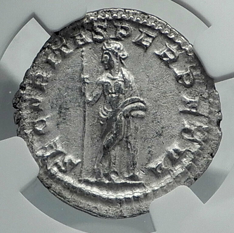 GORDIAN III Original Ancient Rome Genuine Silver Roman Coin SECURITAS NGC i81162