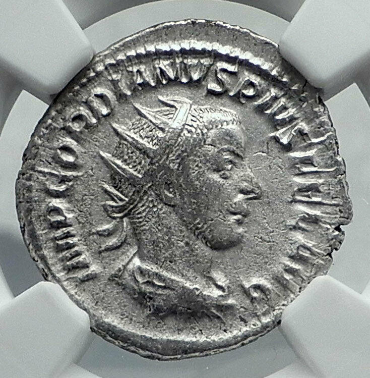 GORDIAN III Original Ancient Rome Genuine Silver Roman Coin SECURITAS NGC i81162