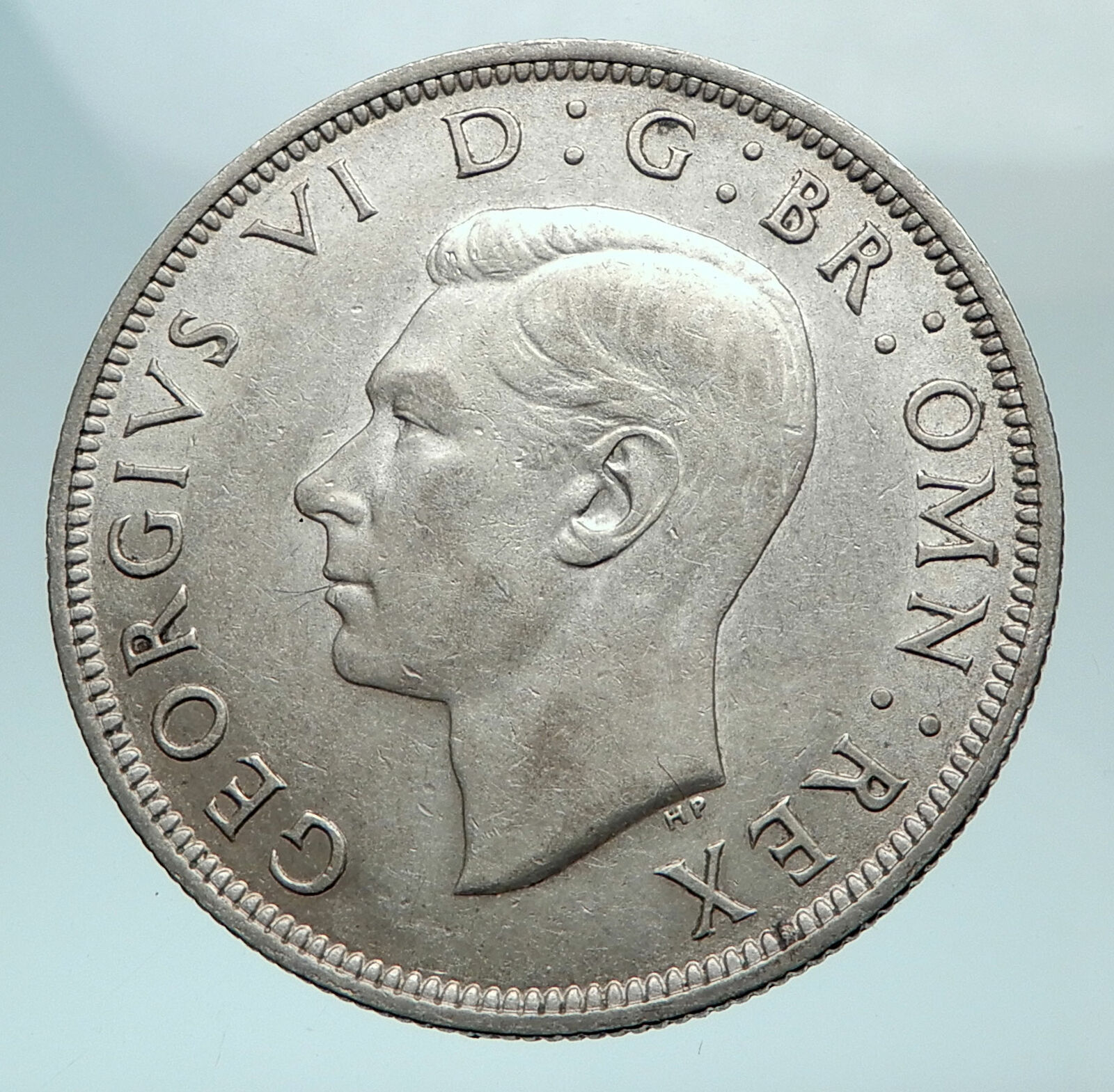 1942 Great Britain United Kingdom UK GEORGE VI Silver Half Crown Coin i81095