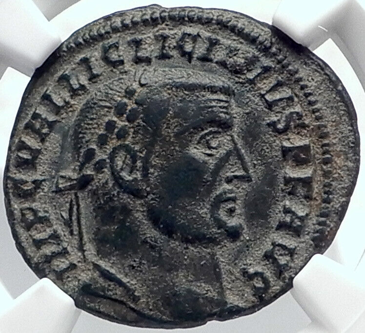 LICINIUS I Authentic Ancient 308AD Alexandria Egypt Roman Coin VIRTUS NGC i81763