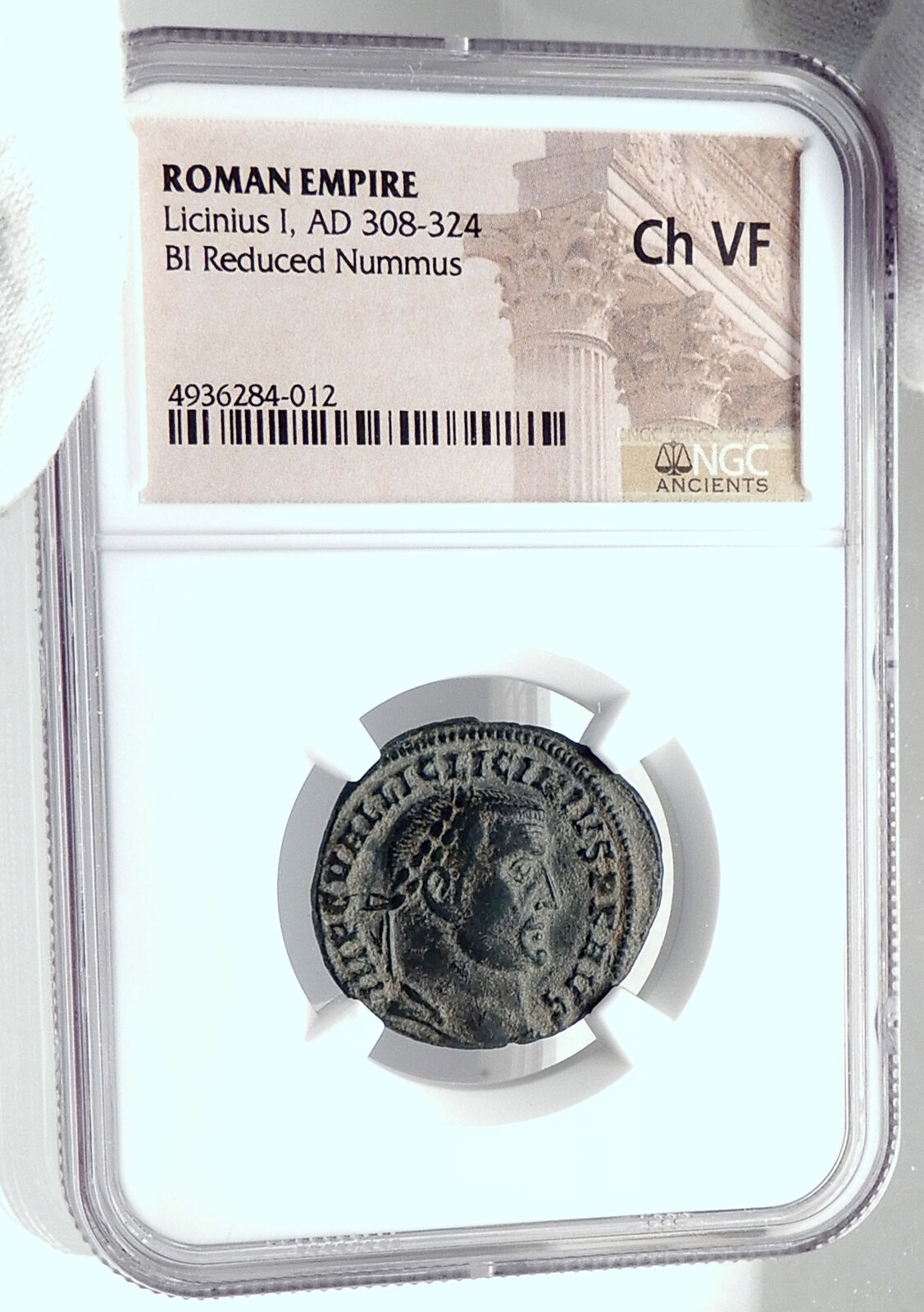 LICINIUS I Authentic Ancient 308AD Alexandria Egypt Roman Coin VIRTUS NGC i81763