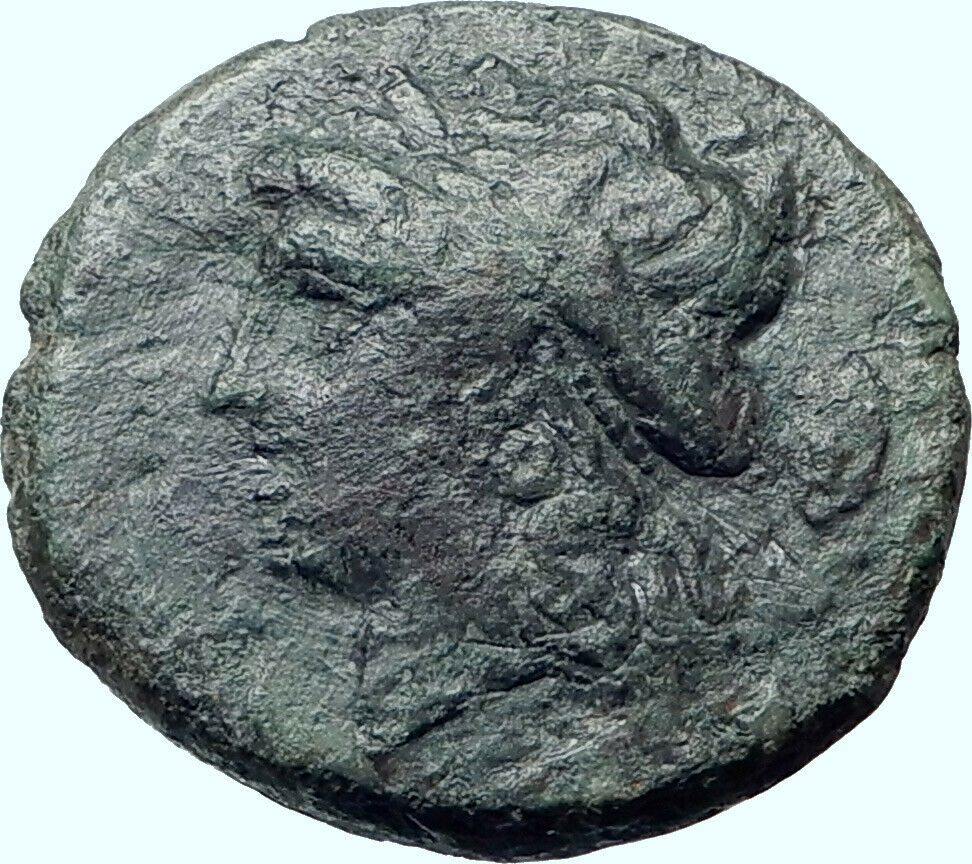 NEAPOLIS in CAMPANIA 270BC Nike Apollo Man-Headed Bull Ancient Greek Coin i40776