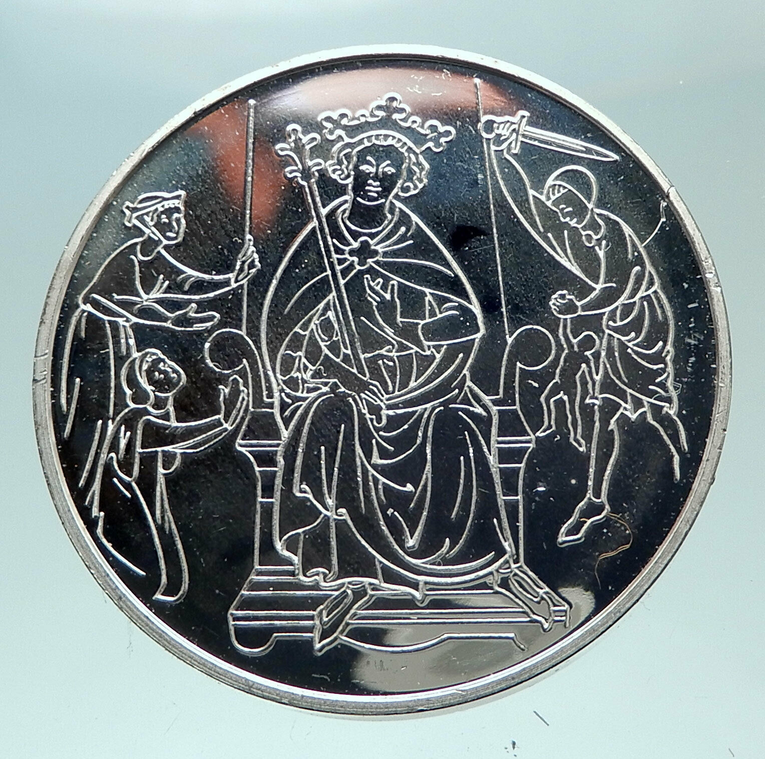 1995 ISRAEL Biblical Art of Solomon Silver Israeli New Sheqel Shekel Coin i81960