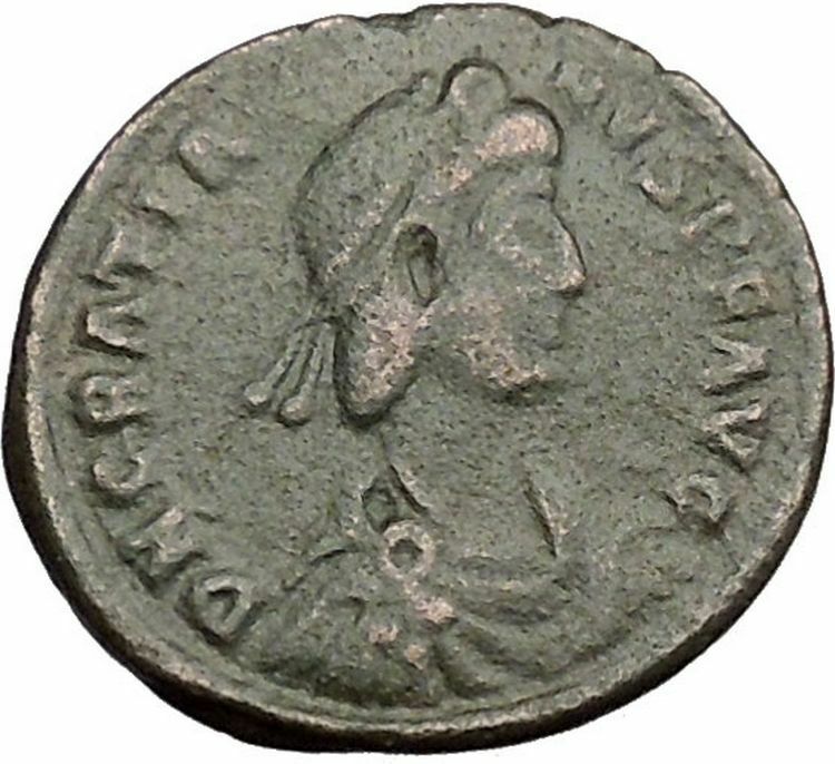 Gratian with kneeling woman & Victory 378AD Rare Ancient Roman Coin i39165