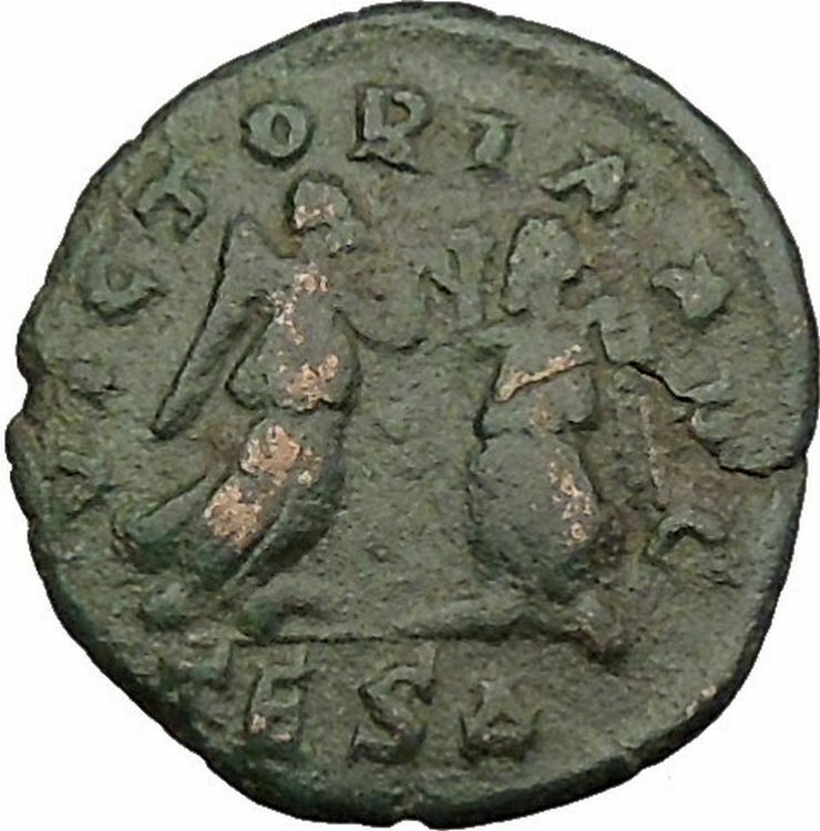 THEODOSIUS I the Great RARE 383AD Ancient Roman Coin Victory Cult i39093