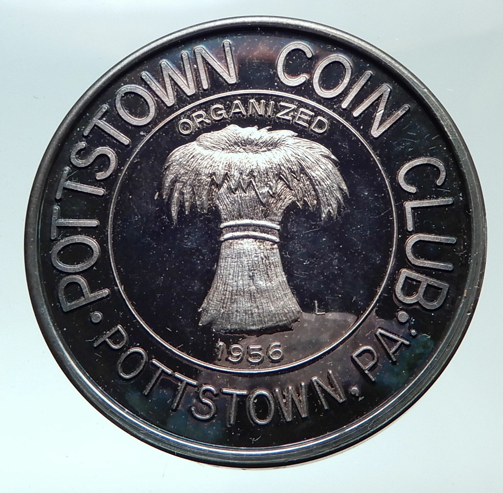 1969 USA Pottstown, PENNSYLVANIA Coin Club Proof Antique Genuine Medal i82105