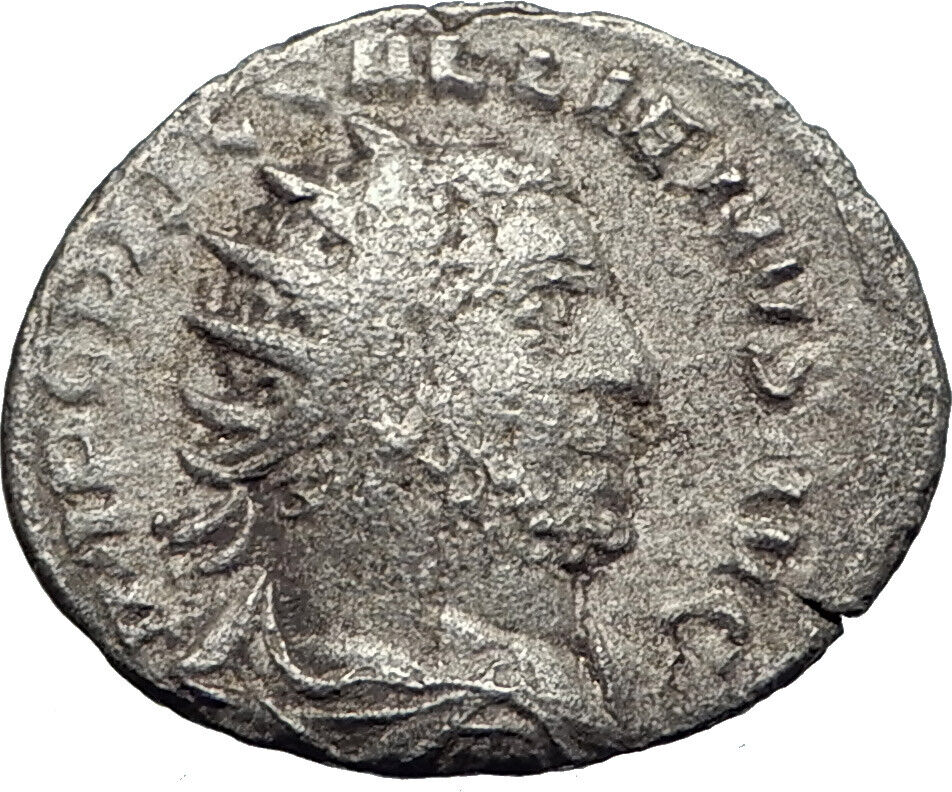 Gallienus Valerian I son Silver Ancient Roman Coin Good fortune Abundance i44924