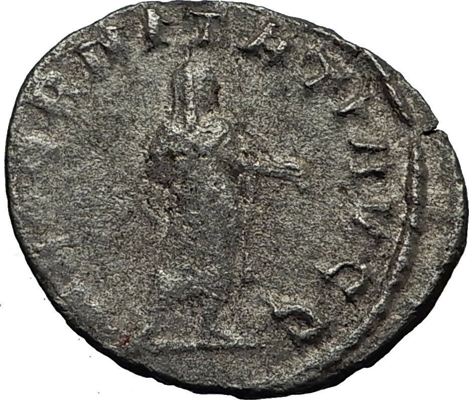 Gallienus Valerian I son Silver Ancient Roman Coin Good fortune Abundance i44924