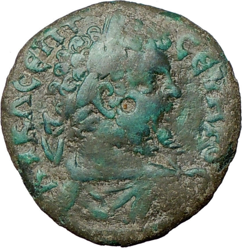 SEPTIMIUS SEVERUS Anchialus Trace 193AD Ancient Roman Coin CITY GATE i24224