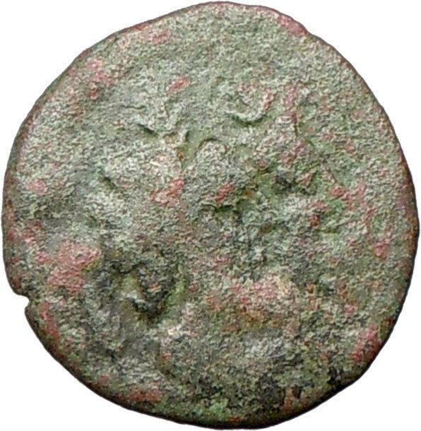 Katane in Sicily Ancient Greek Coin Jugate busts of Zeus and Isis Cult i28154