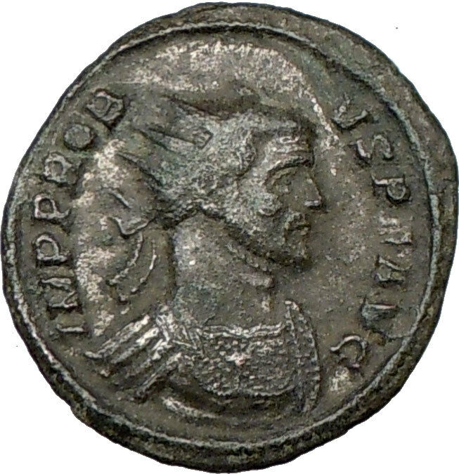 PROBUS 281AD Rare Ancient Roman Coin JUPITER Cult Thunderbolt Rare i19815