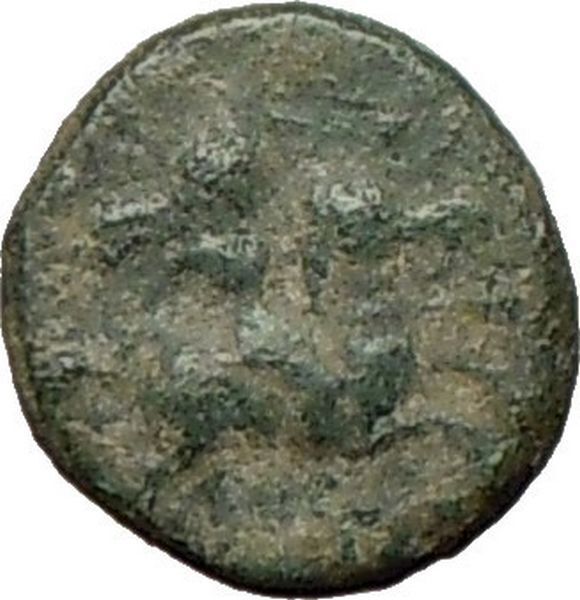 DARDANOS in TROAS 350BC Male Horse Rider & Cock Ancient Greek Coin i26096