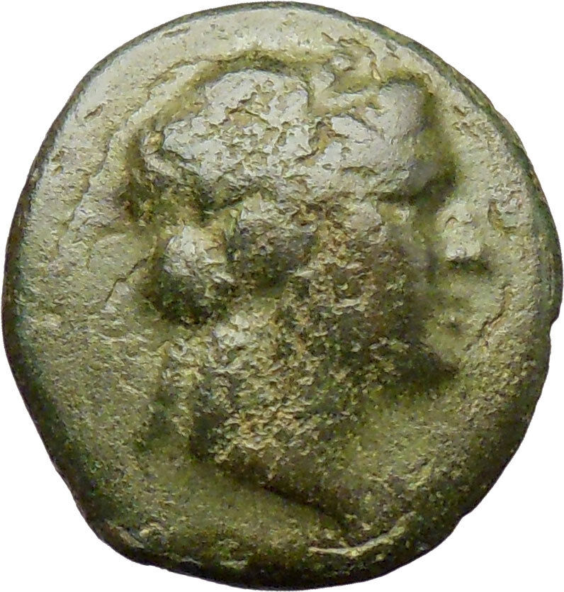 AMPHIPOLIS Macedonia 196BC Ancient Greek Coin APOLLO Healing God Lyre i29772