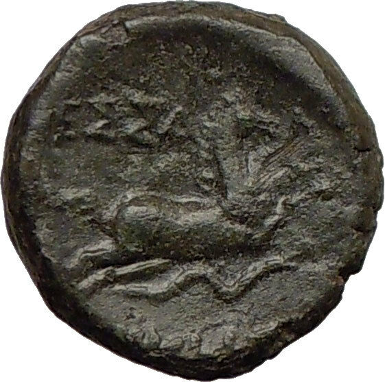 THESSALONICA Macedonia 187BC Authentic Ancient Greek Coin Athena HORSE i21970