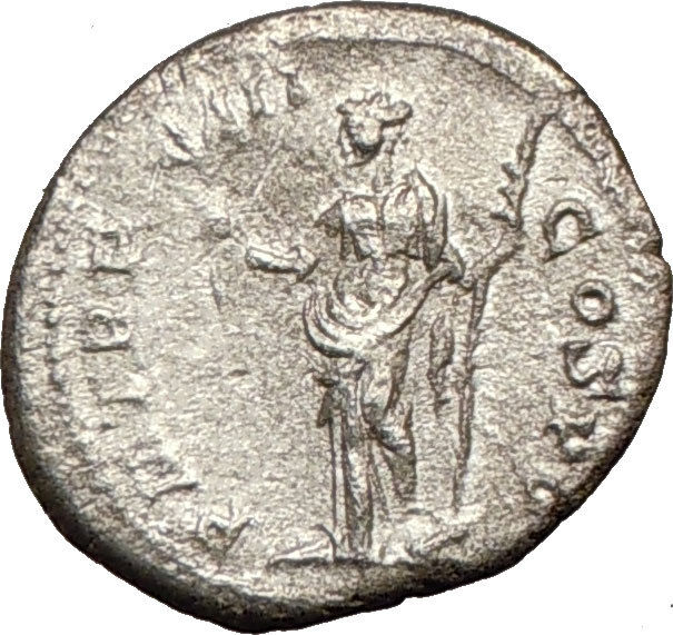 SEVERUS ALEXANDER 224AD Silver Ancient NICE Roman Coin PAX PEACE GODDESS i18087