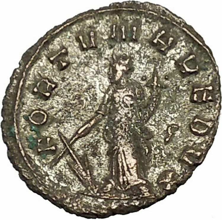 GALLIENUS son of Valerian I Ancient Roman Coin Fortuna Luck Cult i39919