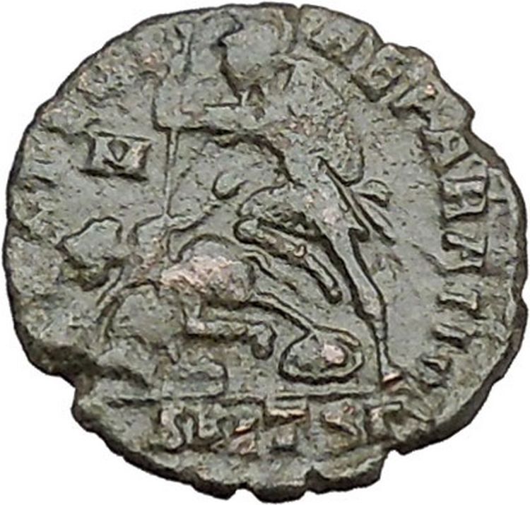 CONSTANTIUS II Constantine the Great son Ancient Roman Coin Battle Horse i40990